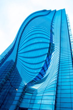 Dijital Çizim Cam Gökdelen Arkaplanı