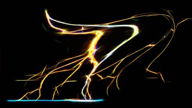 Dijital Hazırlama Enerji Işıkları Elektrik Arkaplanı