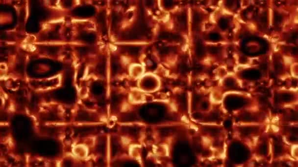 Digital Rendering Kaleidoskop Hot Fire Pattern — Stockvideo