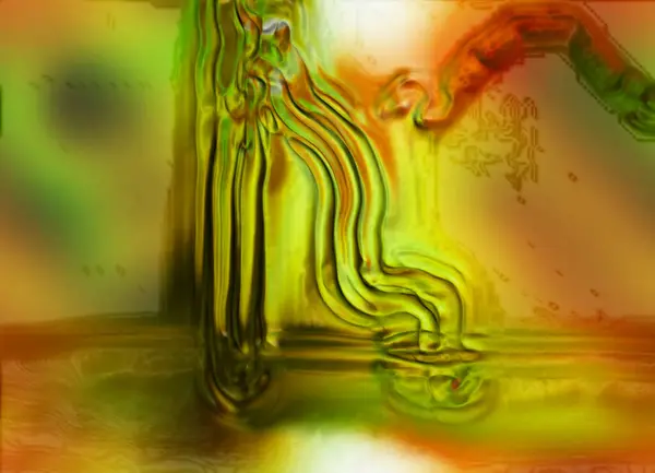 Einfarbige Organische Muster Digitale Illustration — Stockfoto