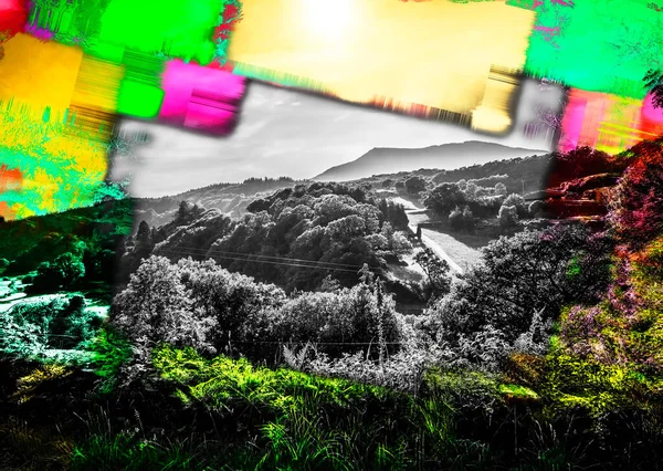 Summer Peyzaj Tepeleri ve Ufuk