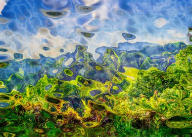 Dijital Resimlendirme Soyut Vibrant Arkaplanı