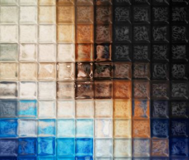 Kare Döşemeler Titreşimli Soyut Arkaplan Dijital Resimleri