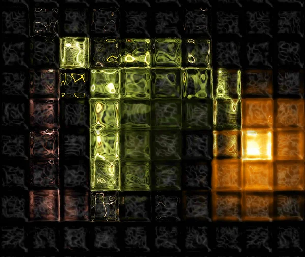 Quadratische Fliesen Lebendige Abstrakte Hintergrund Digitale Illustration — Stockfoto