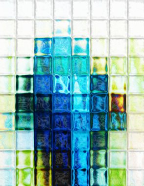 Kare Döşemeler Titreşimli Soyut Arkaplan Dijital Resimleri