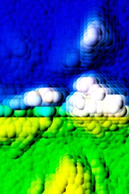 Dijital Resimlendirme Soyut Vibrant Arkaplanı