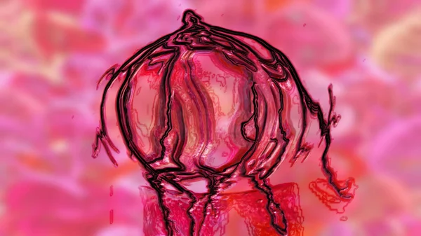 Digital Rendering Abstrakt Rosa Flüssigkeitseffekt Hintergrund — Stockfoto