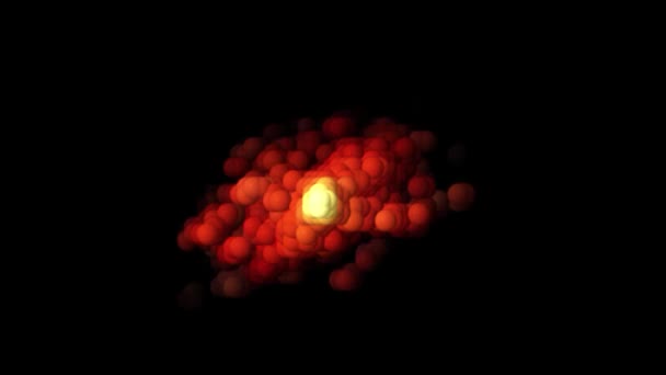 Абстрактні Яскраві Кульки Цифрове Рендерингу — стокове відео