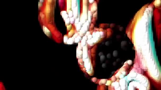 Abstrait Vibrant Balles Rendu Numérique — Video