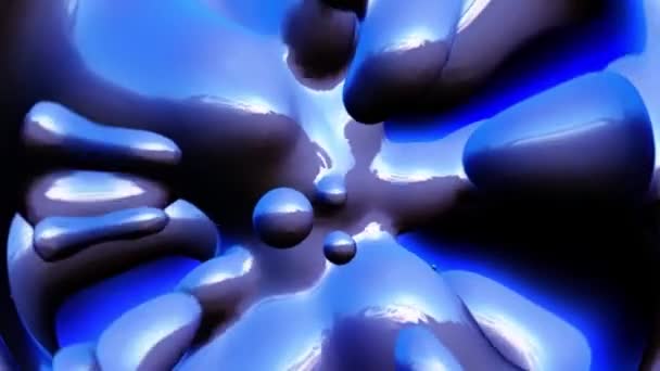 Abstract Vibrant Fluid Background Digital Rendering — Stock Video