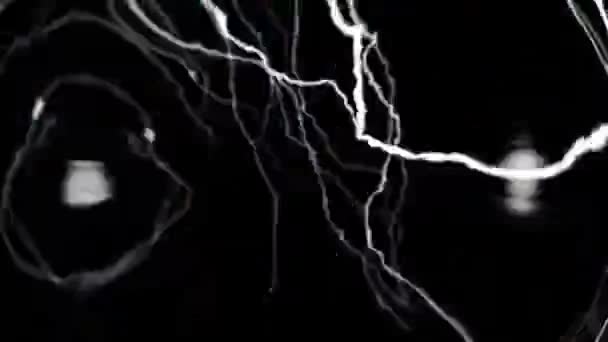 Blitz Und Dramatisches Gewitter Digitale Wiedergabe — Stockvideo