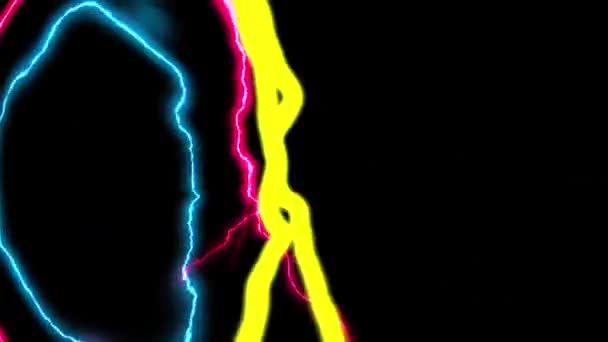 雷と劇的な雷雨デジタルレンダリング — ストック動画