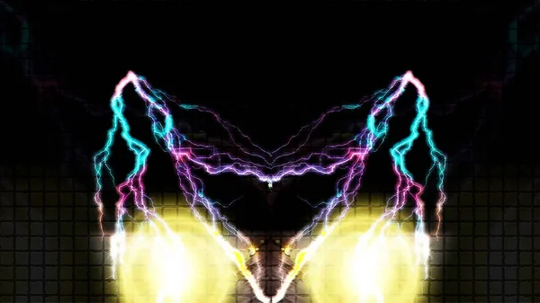 Lightning Dramatic Thunderstorm Digital Rendering — Stock Photo, Image
