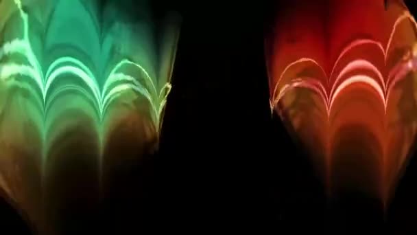 Хвилястий Яскравий Абстрактний Фон Цифровий Рендеринг — стокове відео