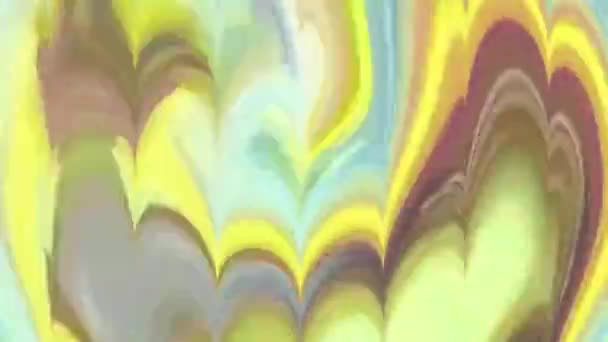 Wavy Vibrant Abstract Hintergrund Digital Rendering — Stockvideo