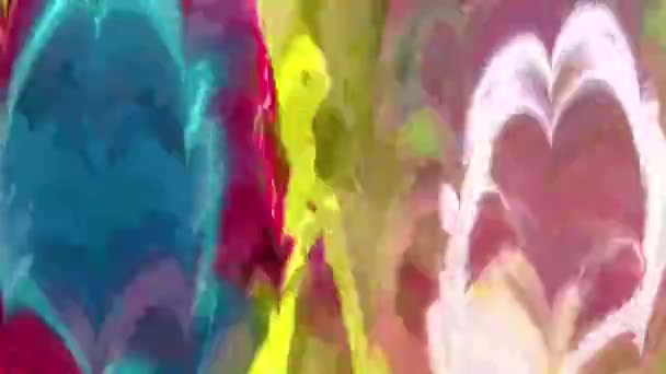 Wavy Vibrant Abstract Hintergrund Digital Rendering — Stockvideo