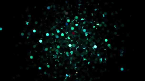 Glitter Vibrant Spheres Abstraktní Pozadí Digitální Vykreslování — Stock video