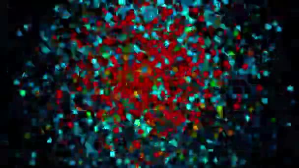 Glitter Vibrant Spheres Abstract Background Digital Rendering — Stock Video
