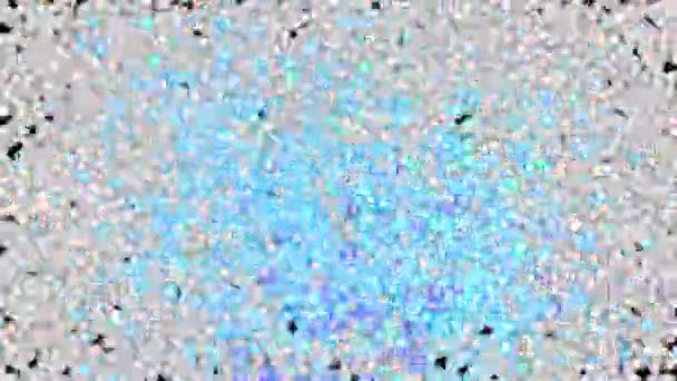 Glitter Vibrierende Sphären Abstrakter Hintergrund Digitales Rendering — Stockvideo