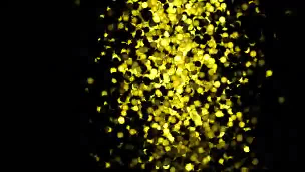 Sfere Vibranti Glitter Sfondo Astratto Rendering Digitale — Video Stock