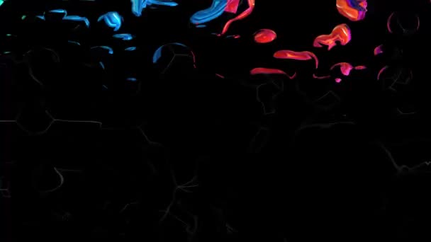 Abstract Liquid Background Digital Rendering — Stock Video