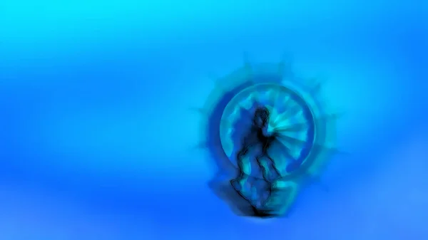 Blue Abstract Effect Backgrounds Digital Rendering — Foto Stock