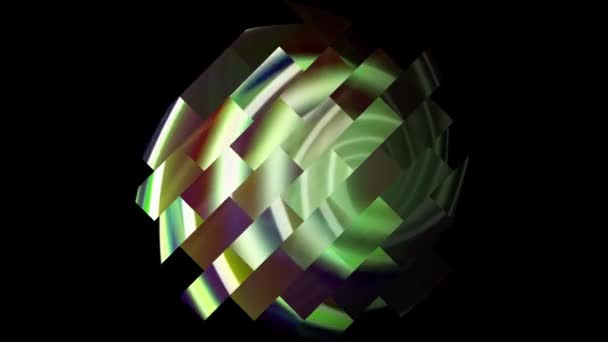 Diseño Rejilla Geométrica Vibrante Renderizado Digital — Vídeos de Stock
