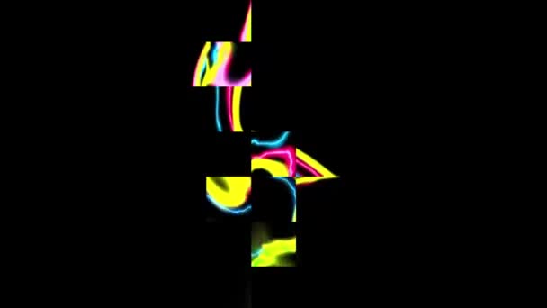 Conception Grille Géométrique Vibrante Rendu Numérique — Video
