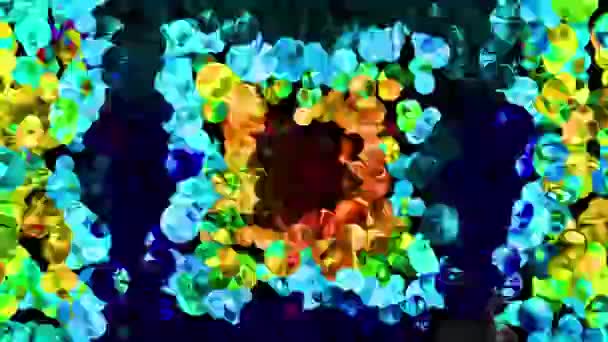 Abstrakte Blasen Lebendiger Hintergrund Digitales Rendering — Stockvideo