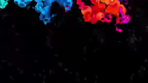 Burbujas Abstractas Fondo Vibrante Renderizado Digital — Vídeo de stock