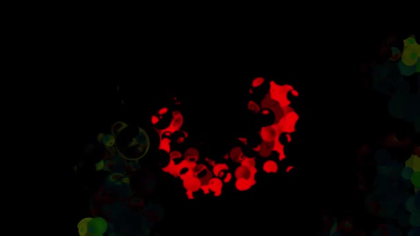 Abstract Bubbles Levendige Achtergrond Digitale Rendering — Stockvideo