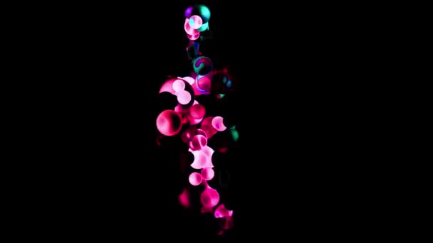 Abstrakcyjne Bubbles Vibrant Tło Cyfrowe Rendering — Wideo stockowe