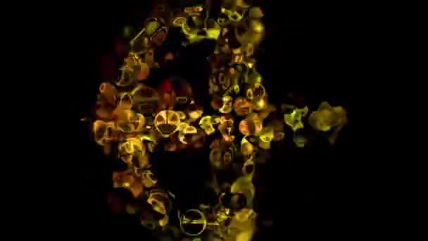 Abstrakcyjne Bubbles Vibrant Tło Cyfrowe Rendering — Wideo stockowe