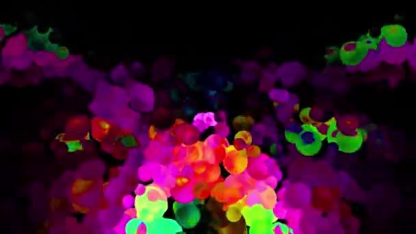 Abstract Bubbles Levendige Achtergrond Digitale Rendering — Stockvideo