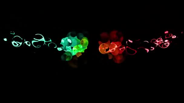 Abstrakcyjne Bubbles Vibrant Tło Cyfrowe Rendering — Wideo stockowe