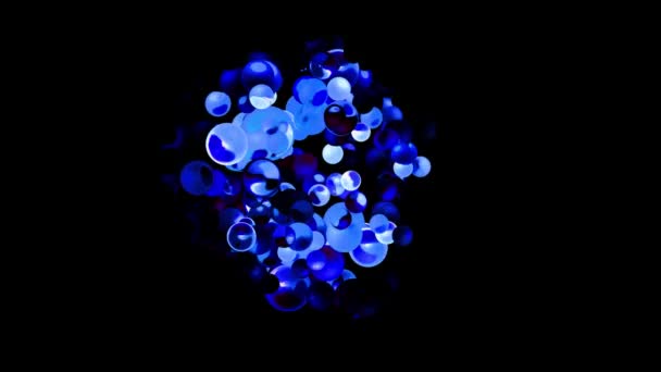 Abstract Bubbles Vibrant Background Digital Rendering — Stock Video