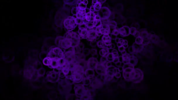 Abstrakta Bubblor Vibrerande Bakgrund Digital Rendering — Stockvideo