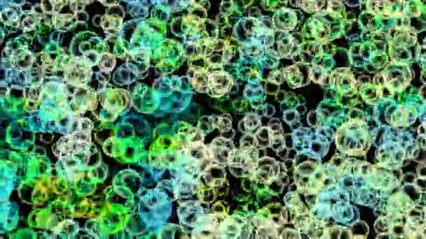 Abstract Bubbles Vibrant Background Digital Rendering — Stock Video