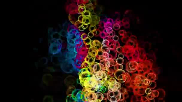 Абстрактные Пузыри Фоне Цифрового Рендеринга — стоковое видео