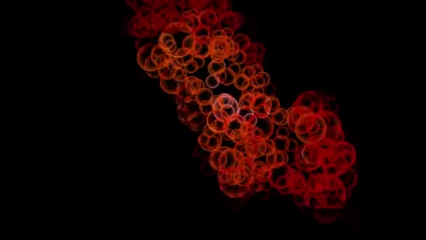 Abstraktní Bubliny Pulzující Pozadí Digitální Vykreslování — Stock video