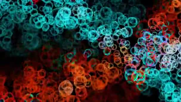 Burbujas Abstractas Fondo Vibrante Renderizado Digital — Vídeo de stock