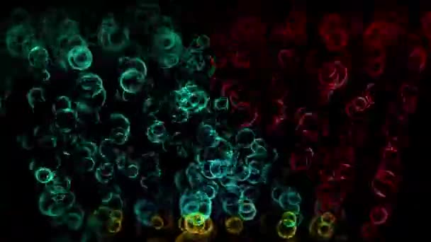 Burbujas Abstractas Fondo Vibrante Renderizado Digital — Vídeos de Stock