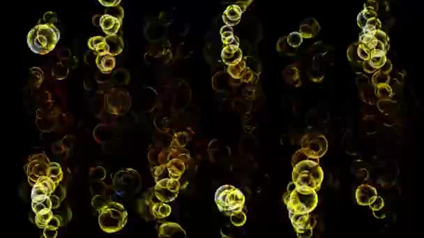 Abstrakta Bubblor Vibrerande Bakgrund Digital Rendering — Stockvideo