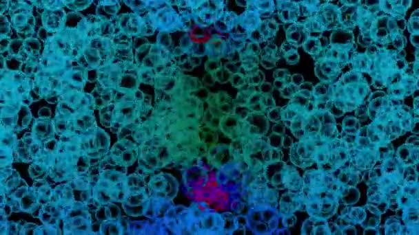 Абстрактні Бульбашки Яскравий Фон Цифрове Рендерингу — стокове відео