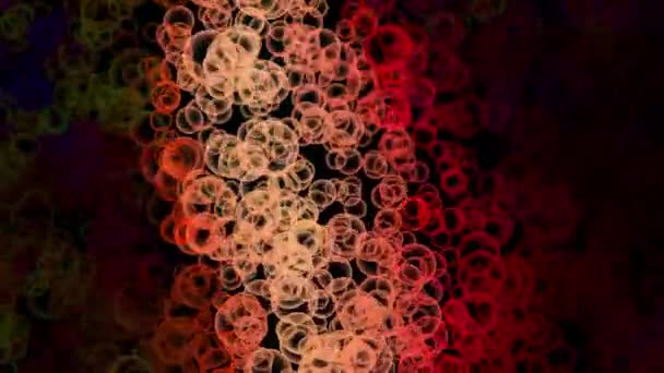 Abstract Bubbles Levendige Achtergrond Digitale Rendering — Stockvideo