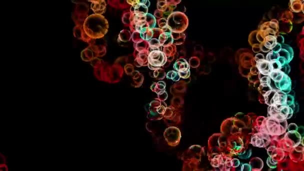 Abstrakte Blasen Lebendiger Hintergrund Digitales Rendering — Stockvideo