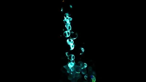 Abstrakcyjne Bubbles Vibrant Tło Cyfrowe Rendering — Wideo stockowe