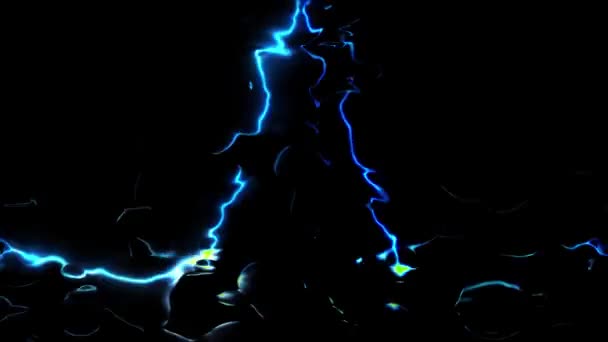 Lightning Abstract Thunderstorm Digital Rendering — Stock Video