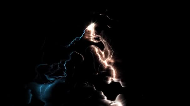 Rayo Tormentas Eléctricas Abstractas Visualización Digital — Vídeo de stock