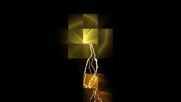 Lightning Abstract Thunderstorm Digital Rendering — Stock Photo, Image